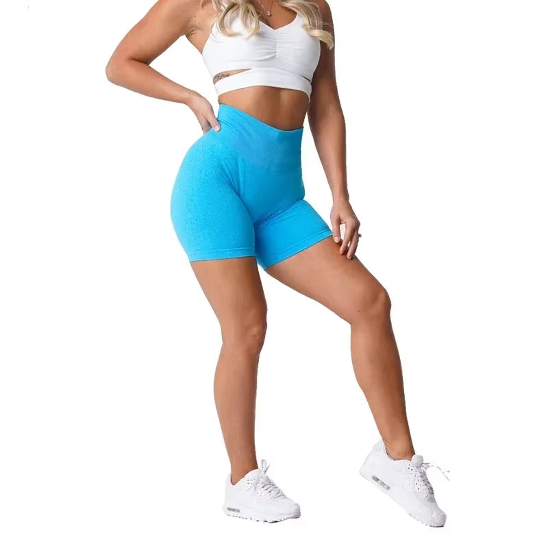 Seamless Pro Shorts Spandex Shorts Woman Fitness Elastic Breathable Hip-Lifting Leisure Sports Running