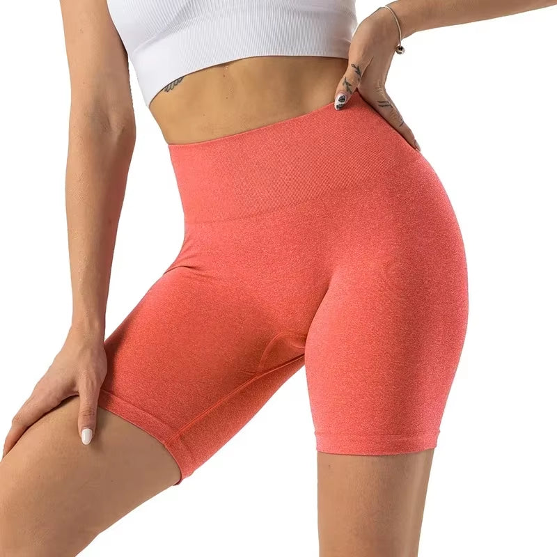 Seamless Pro Shorts Spandex Shorts Woman Fitness Elastic Breathable Hip-Lifting Leisure Sports Running