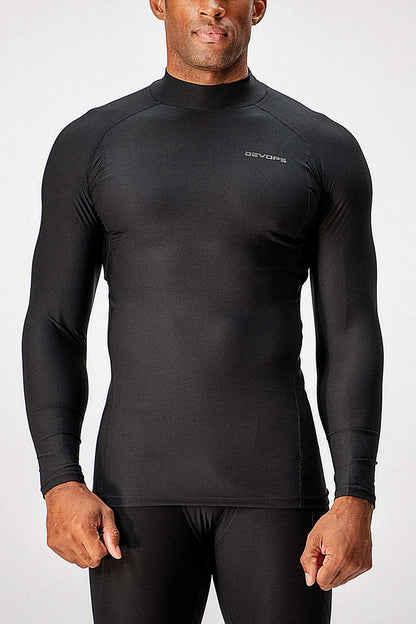 3 Pack Men'S Athletic Turtle Neck Long Sleeve Compression Shirts