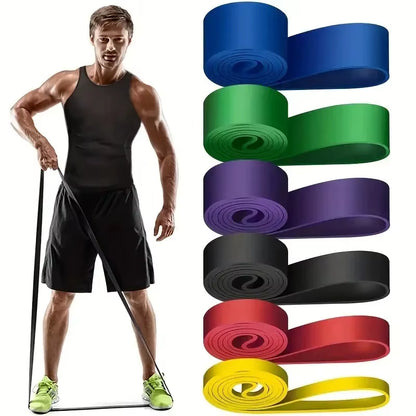 1/5Pcs Tpe Elastic Band Resistance Strength Training Sports Fitness Latex Pull-Up Ension Thick Circle Yoga Multi-Functional Hip