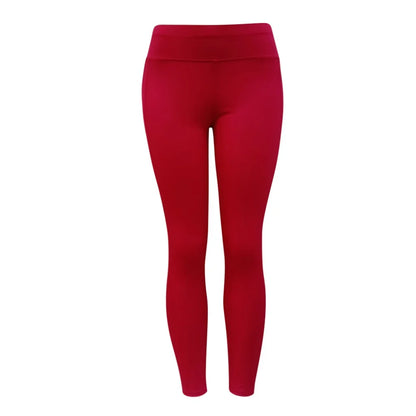 Women Workout Out Pocket Pants Leggings Fitness Sports Running Yoga Athletic Pants Red XL