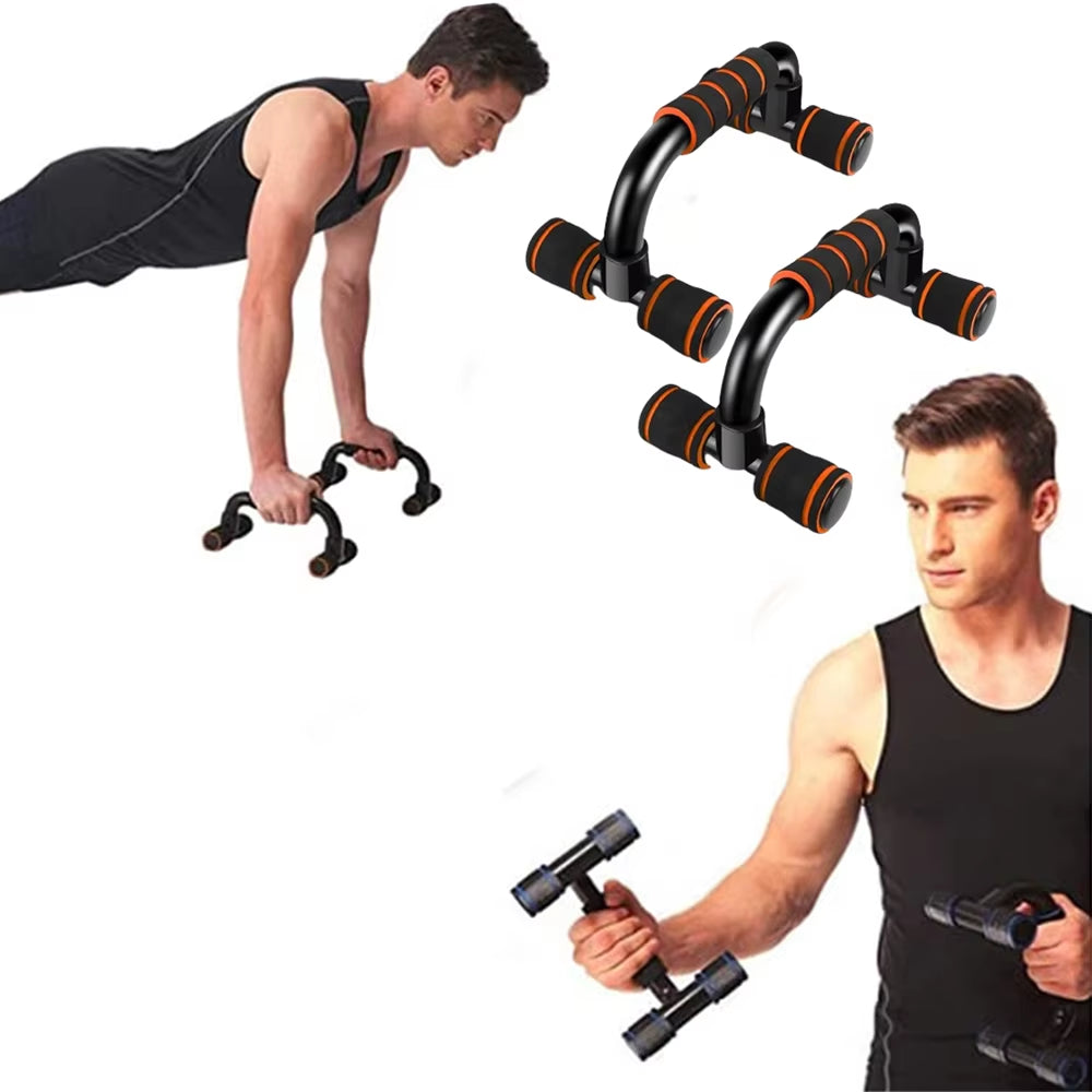 2PCS Push up Bar Stands,Fitness Push up Bars Strength Training - Chest and Shoulder Training Gym with Cushioned Foam Equipment